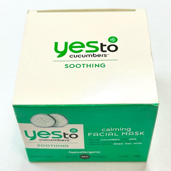 Yes To Cucumbers Soothing Calming Facial Mask w/Detoxifying Dead Sea Mud 1.7oz - Picture 3 of 13